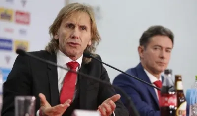 Ricardo Gareca, técnico de Perú. 