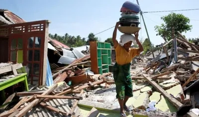 Así se encuentran las calles de la isla de Lombok.