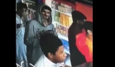 Momento en que el ladrón es grabado.