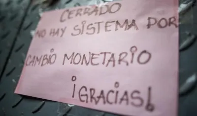 Local comercial cerrado en Venezuela. 