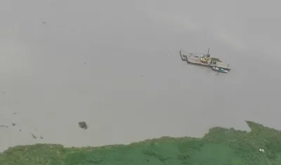 Vista aérea de la zona de emergencia.