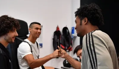 Cristiano Ronaldo y Juan Guillermo Cuadrado. 