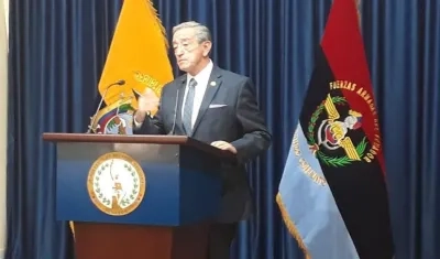 El ministro ecuatoriano de Defensa, Oswaldo Jarrín.