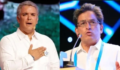 El Presidente Iván Duque y el Ministro de Hacienda, Alberto Carrasquilla. 