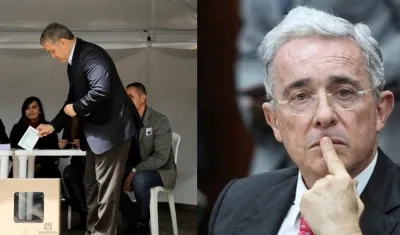 El Presidente Iván Duque y el senador Álvaro Uribe Vélez. 