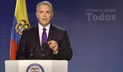El Presidente Iván Duque