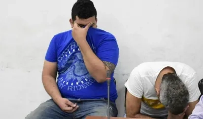 Javier Renán Pabón Vásquez y Jefry Jesús Madera Maldonado, durante la audiencia