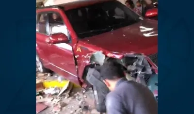 Así quedó el vehículo tras el accidente.