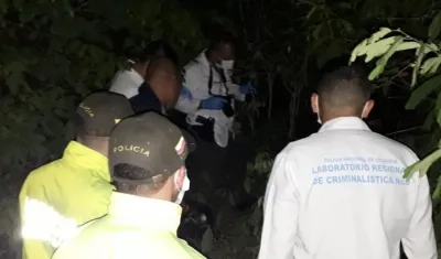 Lugar donde hallaron restos humanos de mujer. 