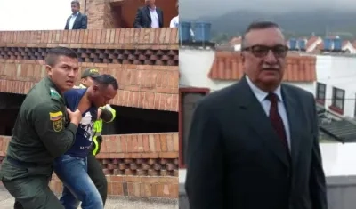 El presunto asesino Amaury García Berrocal y la víctima, Luis Carlos Castillo.