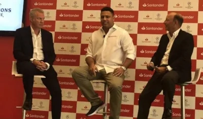 Ronaldo durante la charla. 