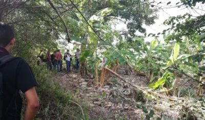 Lugar donde fueron hallados los dos cadáveres. 