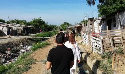Zona enmontada del barrio Las Mercedes, que colinda con el barrio llamado Villa del Rosario.