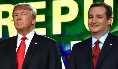 Donald Trump y Ted Cruz.