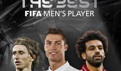 Luka Modric, Cristiano Ronaldo, Mohamed Salah. 