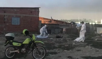 Lugar de Las Flores en donde fueron encontradas dos personas muertas.