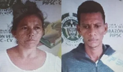 Edilsa Esther Ferrer y Omar Alfonso Gutiérrez Arias, capturados por delitos de acto sexual con menor de 14 años.
