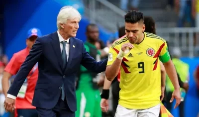 José Pékerman y Radamel Falcao. 