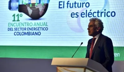 El Ministro Ricardo Lozano, durante su intervención en el evento.