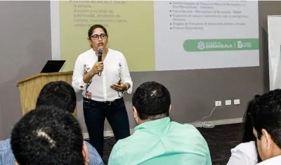 La Secretaria de Salud, Alma Solano, en el lanzamiento del Sistema de Emergencias Médicas -SEM.