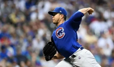 José Quintana, lanzador de los Cachorros. 