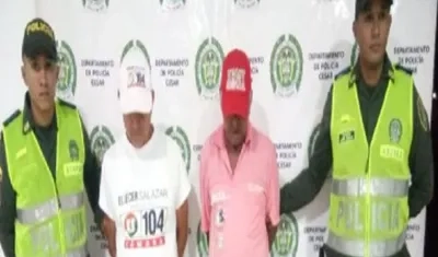 Los dos hombres capturados en Codazzi.