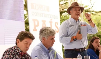 El Presidente Duque durante el Taller Construyendo País en Amagá, Antioquia.
