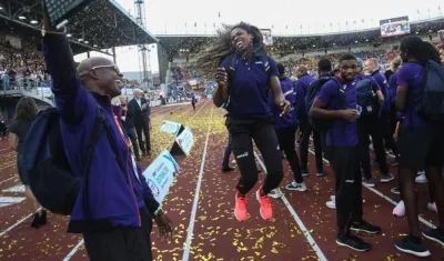 El equipo de las Américas, en el que la colombiana Caterine Ibargüen