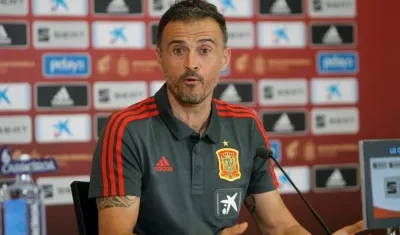 El seleccionador español, Luis Enrique Martínez. 