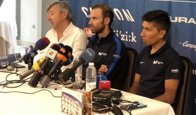 Nairo Quintana en el hotel de Suances donde Movistar disfruta de la segunda jornada de descanso.