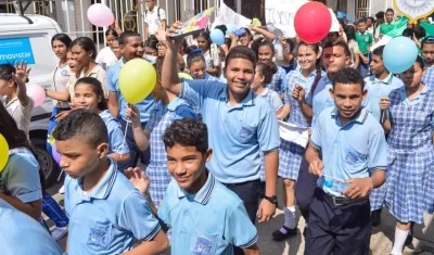 Caminata que inició desde el Colegio Caldas