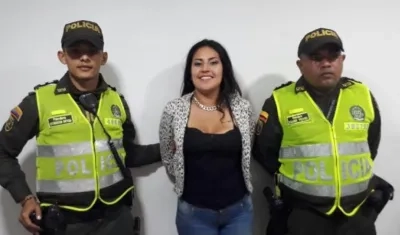 July Alejandra Cristancho Pinto., mujer capturada.