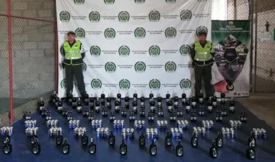 Productos incautados. 