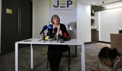 La presidenta de la JEP, Patricia Linares.