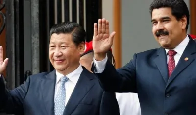 El líder chino Xi Jinping y el presidente de Venezuela, Nicolás Maduro.