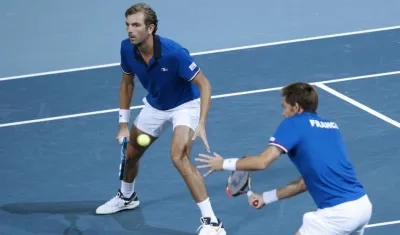 La pareja francesa Julien Benneteau y Nicolas Mahut.