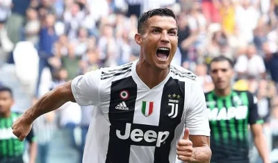 Cristiano Ronaldo celebra su anotación. 