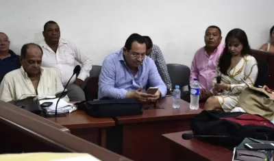 Aspecto de la audiencia de hoy.