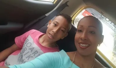 Milena Patricia Hernández y su hijo. La mamá autorizó la publicación de esta imagen. 