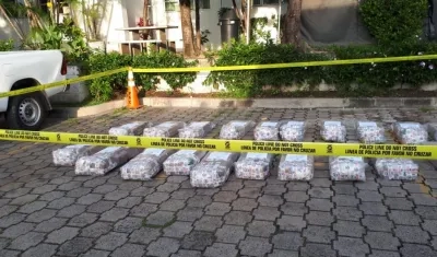 Estos son los 575 kilos de cocaína incautados en El Salvador.