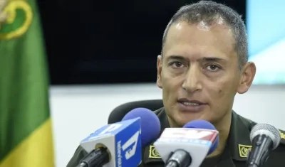 General Mariano Botero, comandante de la Policía Metropolitana de Barranquilla.