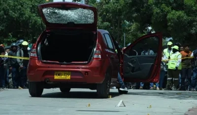 Lugar donde fueron asesinados los dos contratistas de una empresa de vigilancia que prestaban servicios a Electricaribe.