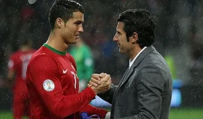 Cristiano Ronaldo y Figo. 