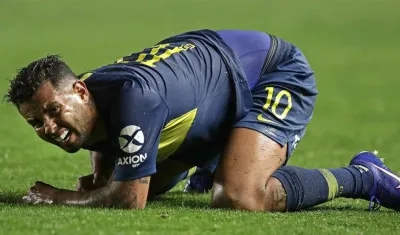 Edwin Cardona, volante de Boca Juniors. 