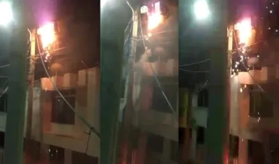 Incendio en poste en la Ciudadela. 