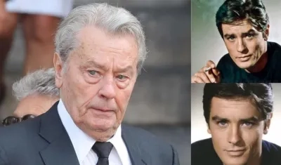 Alain Delon tiene 82 años. En las dos fotos de la derecha cuando era joven.