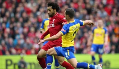 Salah en acción de partido. 