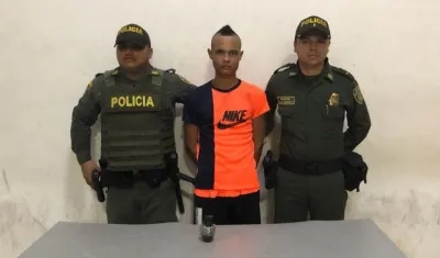 Jeider Enrique Correa Rojano, capturado con granada.