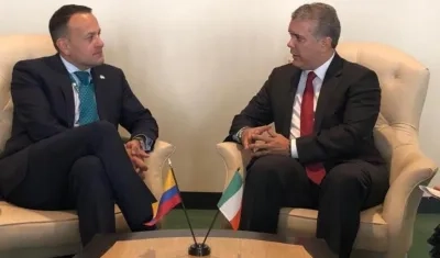 El primer ministro de Irlanda, Leo Varadkar y el Presidente Iván Duque. 