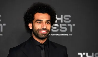 Mohamed Salah en la gala de los premios The Best.
